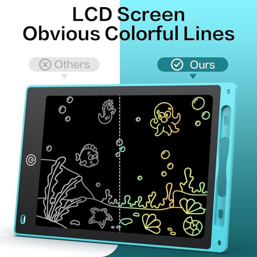 Colorful 10 inch LCD Writing Tablet - Reusable Electronic Drawing Pad
