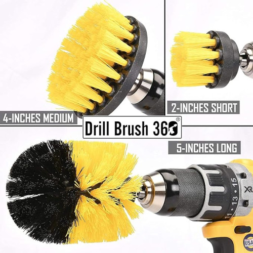 Original Drill Brush 360 Attachments - All-Purpose Cleaner Brushes