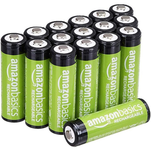 Amazon Basics Rechargeable AA Batteries - 16-Pack
