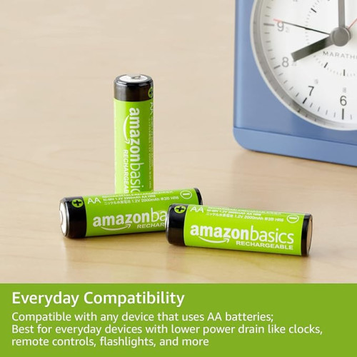 Amazon Basics Rechargeable AA Batteries - 16-Pack