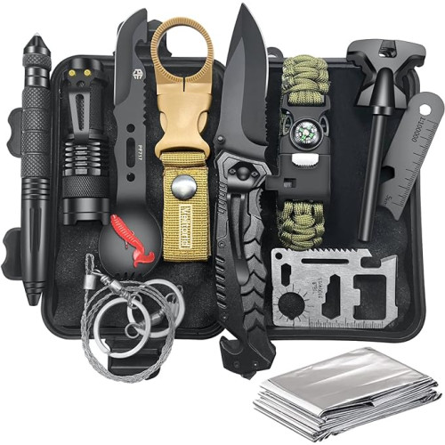 VEITORLD Gifts for Men - Survival Gear and Equipment 12 in 1
