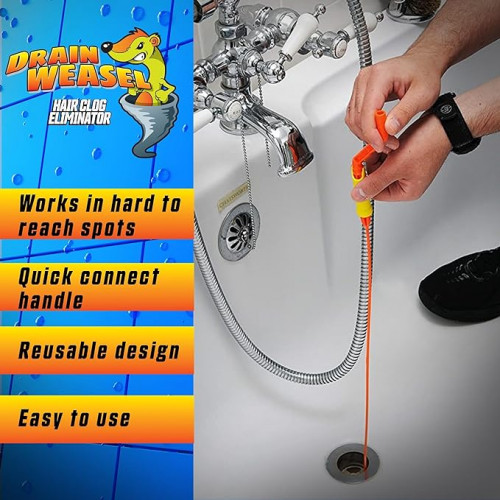 FlexiSnake Drain Weasel Sink Snake: Effective Clog Remover