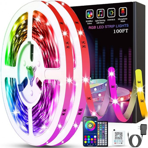 LED Strip Lights: Colorful Bedroom Control for Festive Ambiance