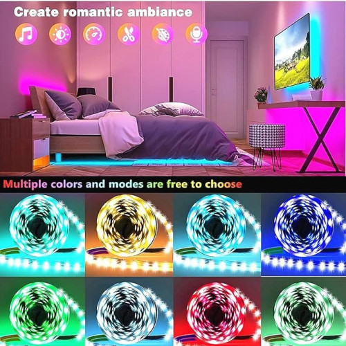 LED Strip Lights: Colorful Bedroom Control for Festive Ambiance