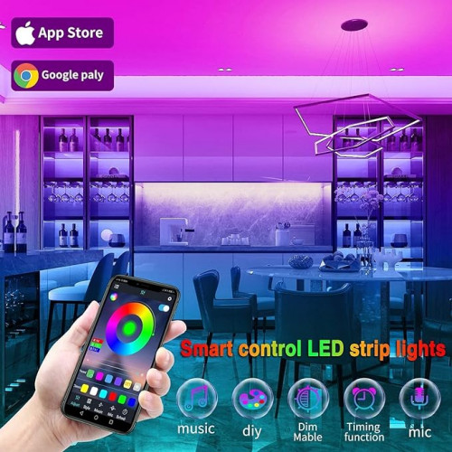 LED Strip Lights: Colorful Bedroom Control for Festive Ambiance