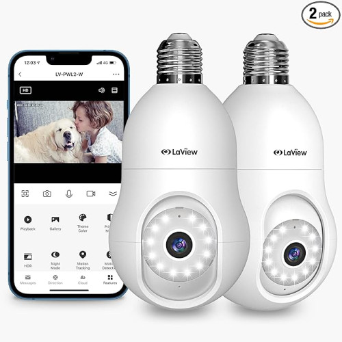 LaView 4MP Bulb Security Camera: Smart Surveillance for Indoors & Outdoors on Amazon