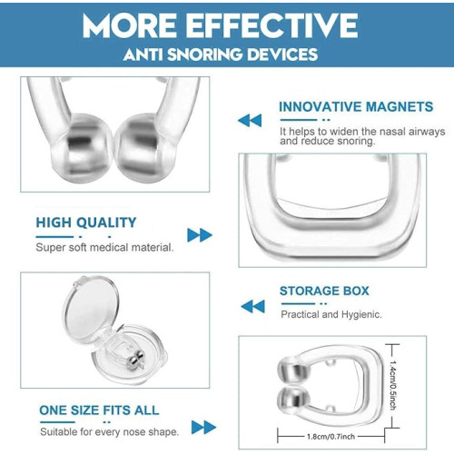 Albrta Magnetic Anti Snoring Nose Clips – Breathe Easy and Sleep Peacefully