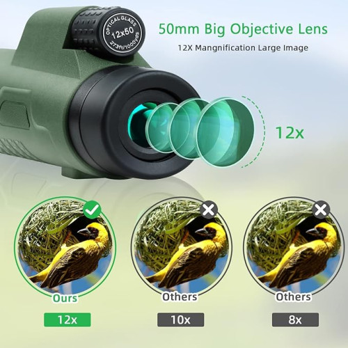 Pankoo High Power 12x50 Monocular Telescope – Your Outdoor Viewing Companion