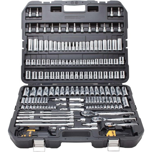 DEWALT Mechanics Tool Set, 192-Piece, SAE and Metric, Chrome Vanadium Steel, Precision Performance